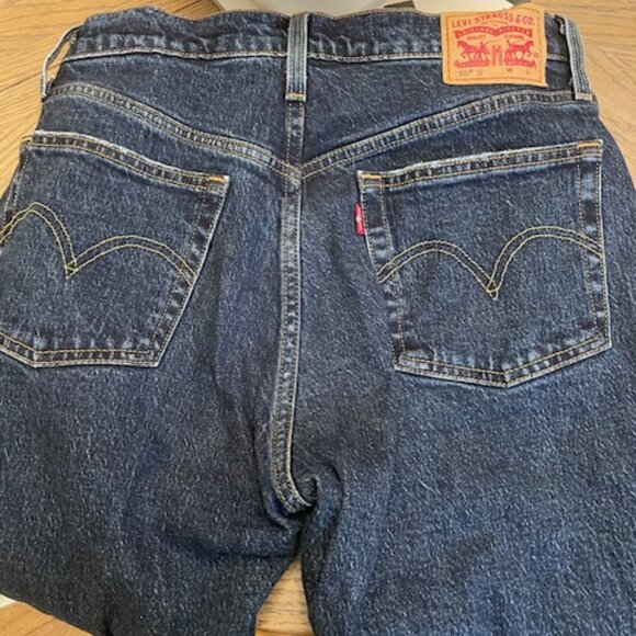 Levi's 501 Skinny Women's Size 28x28 Button Fly Denim Blue Jeans - Picture 4 of 6